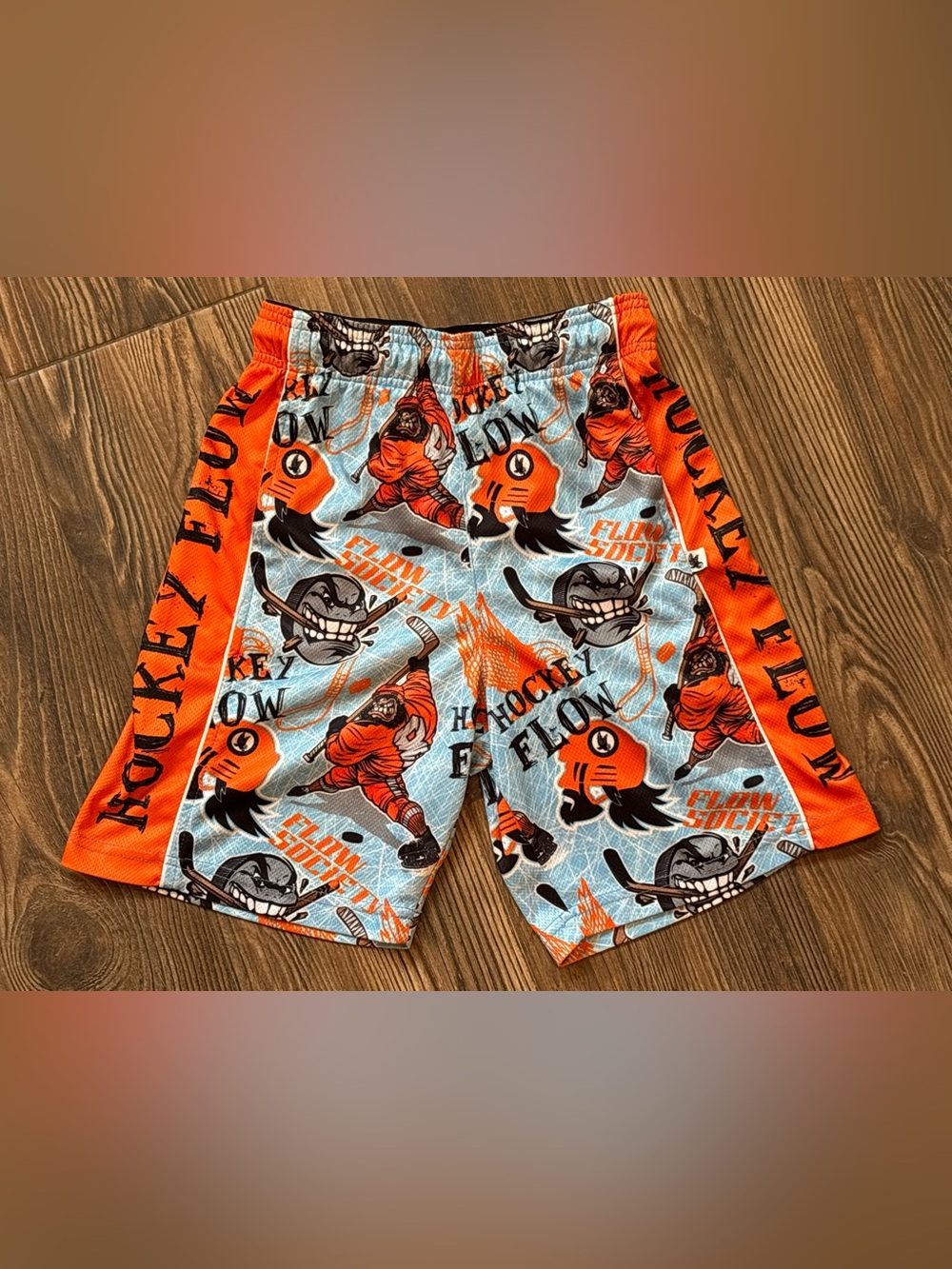 FLOW SOCIETY HOCKEY BASEBALL LAX ATHLETIC SUMMER TREND SHORTS SUMMER TRENDY